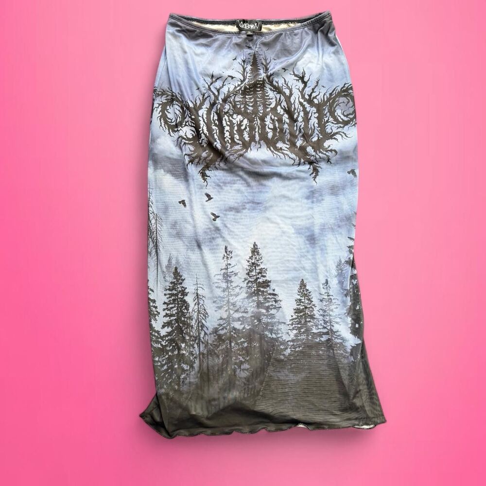 Dolls-kill Women's Blue and Black Skirt